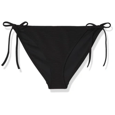 Image of Calvin Klein Women&#039;s String Side Tie Bikini Bottoms with Logo Badge, Blue (Sail Aqua), 3XL Plus
