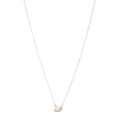 Image of Swarovski Dazzling SWAN Necklace Necklace, Women&#039;s, Size: One Size, Fancy morganite