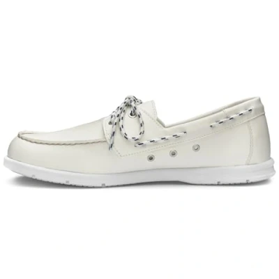 Image of Sebago Men&#039;s Jackman Boat Shoe, White, 7 UK