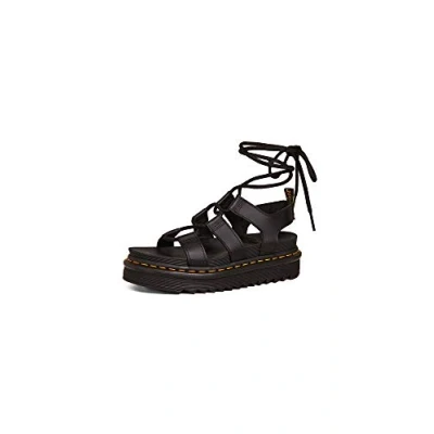 Image of Dr. Martens Nartilla Platform sandals black, Women&#039;s, Size: 5, Black Leather and textile