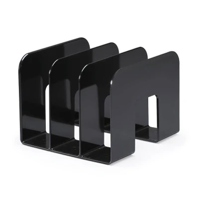 Image of Durable Trend Catalogue Stand with 3 Compartments Black