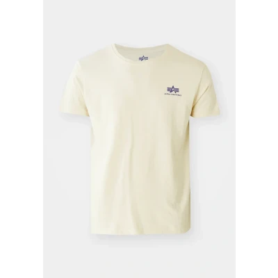 Image of Alpha Industries Basic Small LOGO Tshirt, Men&#039;s, Size: 3XL, Vintage white