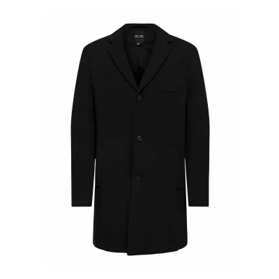 Image of Only &amp; Sons Onsjaylon OTW Classic coat, Men&#039;s, Size: Small, Black