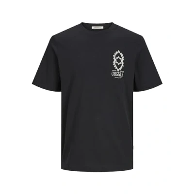 Image of Jack &amp; Jones NOTO Graphic Kurzarm Print Tshirt, Men&#039;s, Size: Medium, Schwarz