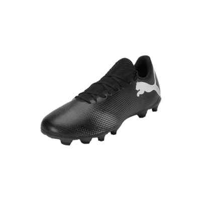 Image of Puma Future 7 PLAY FG/AG Moulded stud football boots, Men&#039;s, Size: 7, Black/white Synthetics/textile