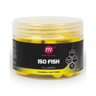 Image of Mainline ISO Fish Fluoro Dumbell Wafters Yellow 12x15mm
