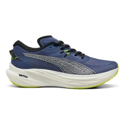 Image of puma Deviate Nitro 3 Road running shoes, Men&#039;s, Size: 9.5, Blue crystal black Mesh