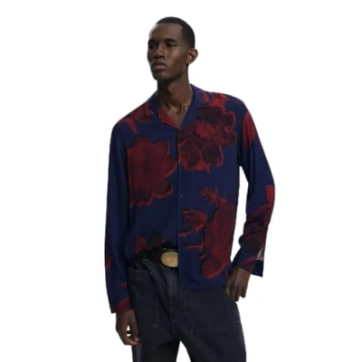 Image of Desigual Men&#039;s Cam_tossa T Shirt, Blue, M