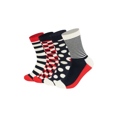 Image of Happy Socks Classic GIFT SET Unisex 4 PACK Socks, Size: 7.5 11.5, Navy multi