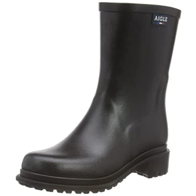 Image of Aigle Women&#039;s Fulfeel Mid Rain Boot, Noir, 4 UK