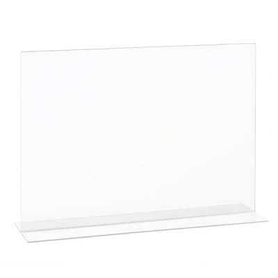Image of Deflecto A4 Landscape Stand Up Sign Holder, Signs Display Board, Menu Stand, Document Holders for Tables, Leaflet Holder