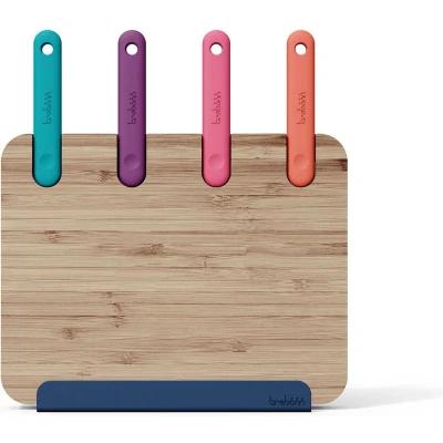 Image of Christmas Deal Trebonn Cutting board Knife block Incl. Knives Cookbook stand 5 piece