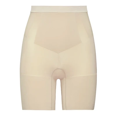 Image of Spanx Oncore Midthigh Short Shapewear, Women&#039;s, Size: 16 18, Soft nude