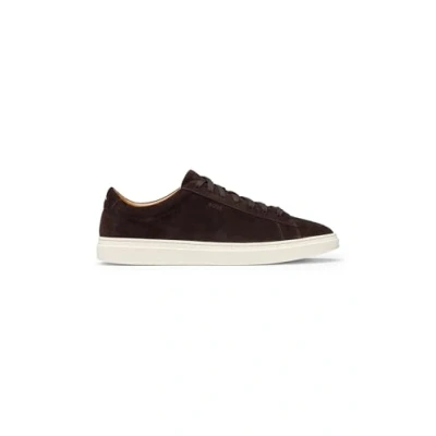Image of BOSS Kieran TENN Trainers, Men&#039;s, Size: 10, Dark brown one Suede
