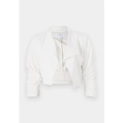 Image of VILA Viher Cropped Blazer, Women&#039;s, Size: 6, Cloud dancer