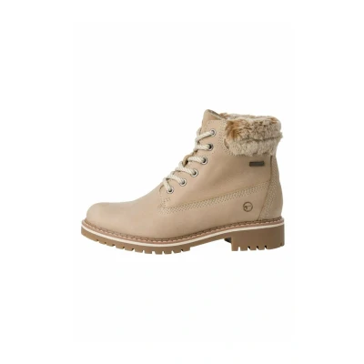 Image of Tamaris Winter boots, Women&#039;s, Size: 3.5, Beige fur Leather and textile