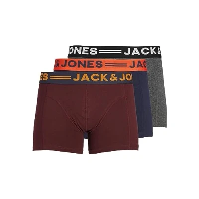 Image of Jack and Jones Mens Sense 3 Pack Trunks, Multicoloured, L