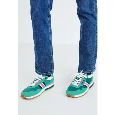 Image of Pepe Jeans Kingston Heritage Trainers, Women&#039;s, Size: 3, Ivy green Leather and textile
