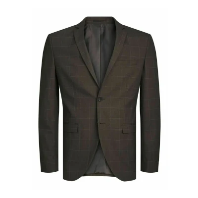 Image of Jack &amp; Jones Premium Karierter Blazer jacket, Men&#039;s, Size: 36R, Chocolate torte