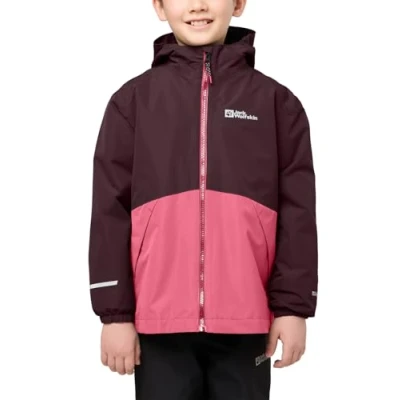 Image of Jack Wolfskin Iceland 3IN1 Unisex Outdoor jacket for kids, Size: 13 14y, Boysenberry pink