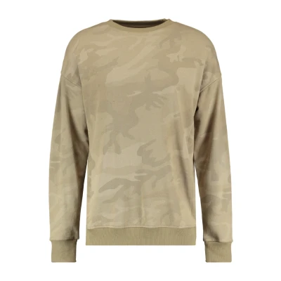 Image of Urban Classics CAMO Sweatshirt sand, Men&#039;s, Size: Medium, Sand