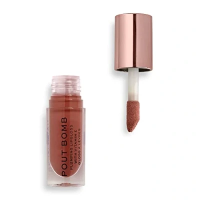 Image of Makeup Revolution Pout Bomb Plumping Gloss (Various Shades) Cookie