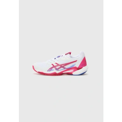 Image of Asics Solution Speed 3 Multicourt tennis shoes, Women&#039;s, Size: 7, White/bright rose shoes