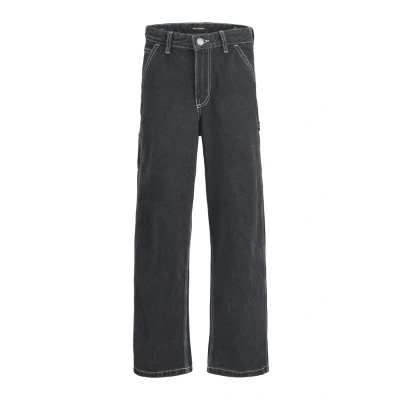 Image of Jack &amp; Jones Junior Jjialex Jjcarpenter Relaxed fit jeans for kids, Size: 15y, Black denim