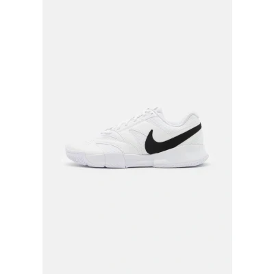 Image of Nike Performance Court LITE 4 Multicourt tennis shoes, Men&#039;s, Size: 5.5, White/black/summit white Imitation leather/ textile