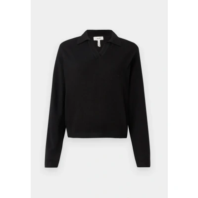 Image of Object Women&#039;s Objthess L/S V neck Knit Polo Noos jumper, Black, XL