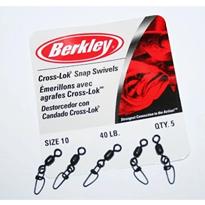 Image of Berkley Mc Mahon Cross Lock Snap/Swivels Size 10 Fishing swivels