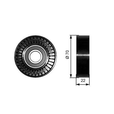 Image of Deflection/Guide Pulley, v ribbed belt GATES T36252