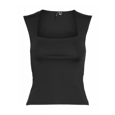 Image of VERO MODA Female Adult Vmmillion Sl Square Neck Top JRS Noos, black, XS