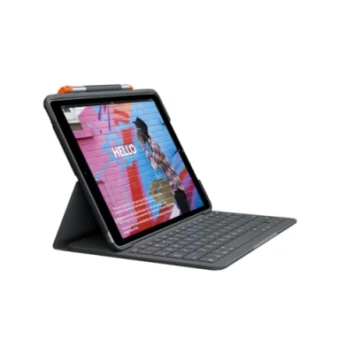Image of Logitech Slim Folio Case Bluetooth Keyboard iPad 10.2