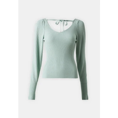 Image of ONLY Onlleelo Vneck Jumper, Women&#039;s, Size: XS, Aqua gray