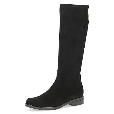 Image of CAPRICE Damen Hohe Stiefel ohne Absatz Kniehoch Vegan, Schwarz (Black Stretch), 36.5 EU