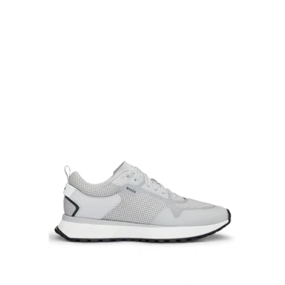 Image of BOSS Jonah RUNN Trainers, Men&#039;s, Size: 9, Open white one Polyester