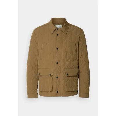 Image of Scotch &amp; Soda Geometric Quilted Light jacket, Men&#039;s, Size: Small, Golden brown