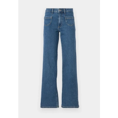 Image of ONLY Onljuicy LIFE WIDE Pocket Straight leg jeans, Women&#039;s, Size: 26x32, Dark medium blue denim
