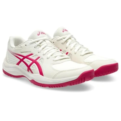 Image of Asics Court Slide 4 Multicourt tennis shoes, Women&#039;s, Size: 7.5, Cream/bright rose shoes