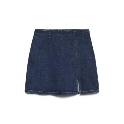 Image of VERO MODA Women&#039;s Vmnelly Hr Short Skirt DNM Mix Noos, Dark denim blue, XS