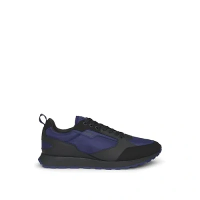 Image of HUGO Icelin Trainers, Men&#039;s, Size: 10, Open blue Imitation leather/ textile