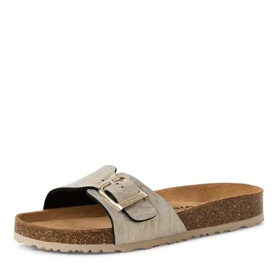Image of Tamaris Damen Pantolette Synthetik; LT GOLD STRUCT, EU 37