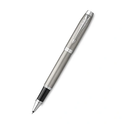 Image of PARKER IM Rollerball Pen Stainless Steel with Chrome Trim Fine Point Black Ink Refill Gift Box