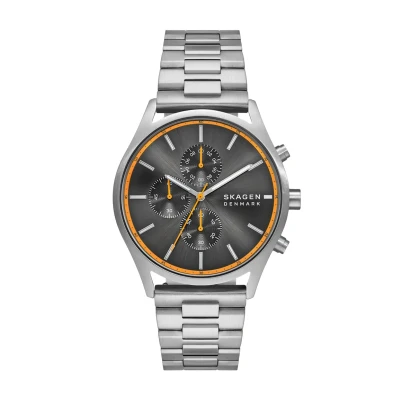 Image of Skagen Holst Chronograph watch silvercoloured, Men&#039;s, Size: One Size, Silver coloured