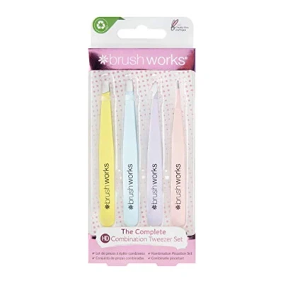 Image of brushworks HD Combination Tweezer Set Mixed