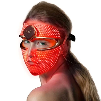 Image of FAQ 202 Smart Anti Aging NIR + 7 LED Face Light Therapy Mask Red Masks Skin Care Wireless Beauty 600 Points Wearable