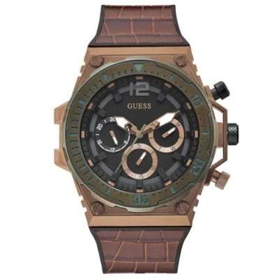Image of Guess 46mm Multifunction Stainless Steel Watch, Brown/Coffee/Black, VENTURE