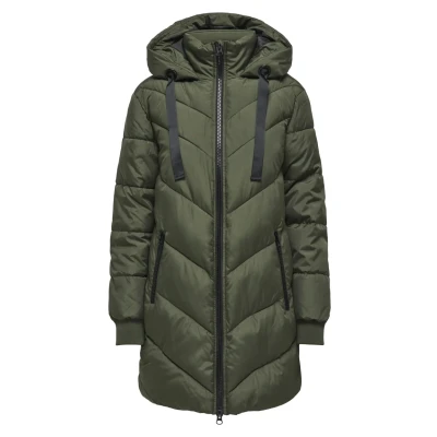 Image of JDY Skylar Padded HOOD OTW NOOS Winter coat, Women&#039;s, Size: XXS, Forest night