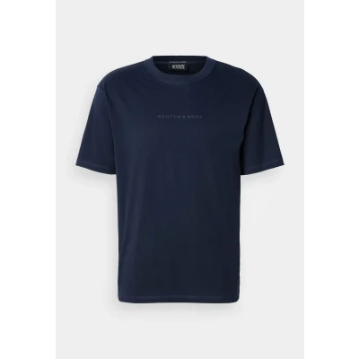 Image of Scotch &amp; Soda Men&#039;s Seasonal Core Relaxed fit Logo T Shirt, Sky Captain 401, L
